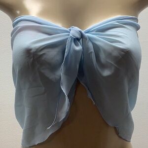 Zuliana Size S/M Light Blue Top/Short Sarong. Made in USA